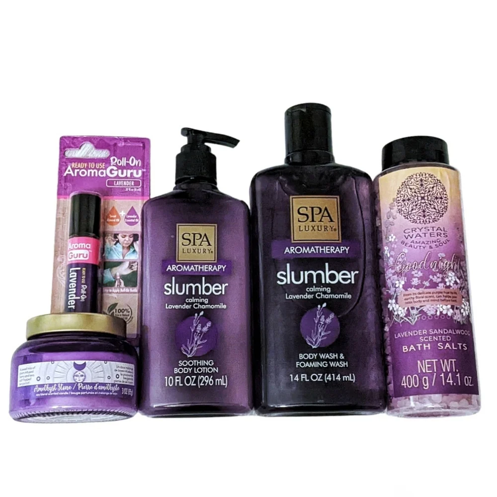 Luxurious Calming Lavender Slumber Gift Basket Relaxation - Picture 5 of 15